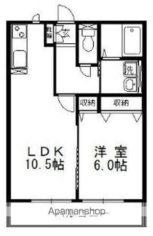 HOPELODGE I(1LDK/1階)の間取り写真