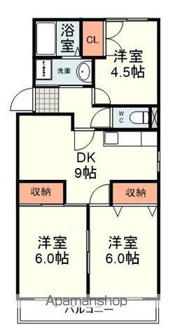 ロイヤルパレス(3DK/3階)の間取り写真