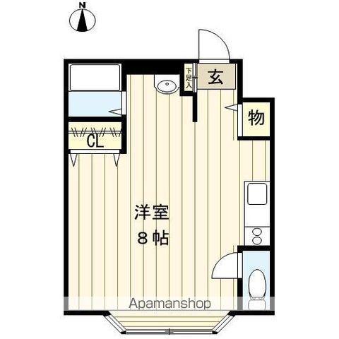 ジュネスクリエイトK(ワンルーム/1階)の間取り写真