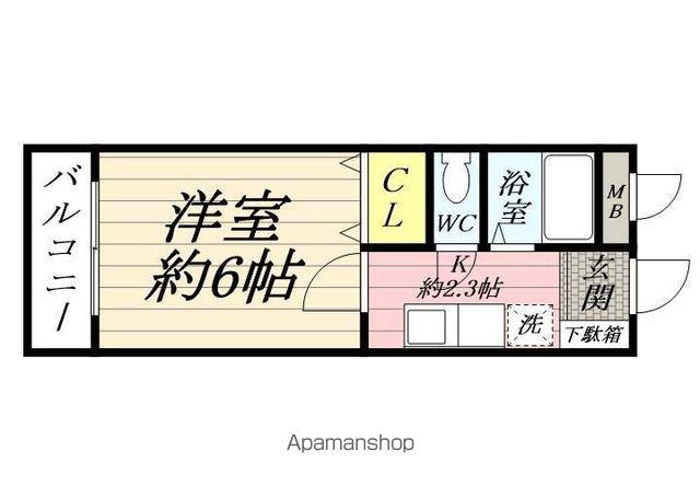 COMESTA(1K/3階)の間取り写真