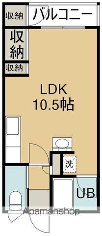 RENO-FINE本通Ⅲ(ワンルーム/1階)の間取り写真