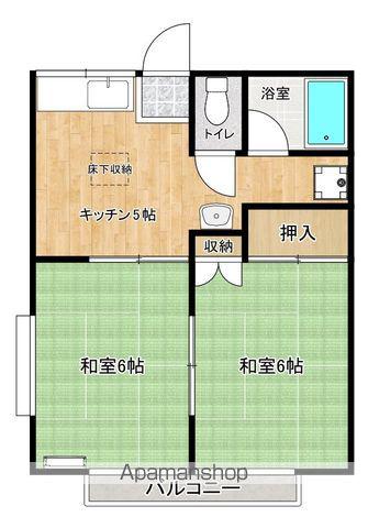 メゾンまるたか(2K/2階)の間取り写真