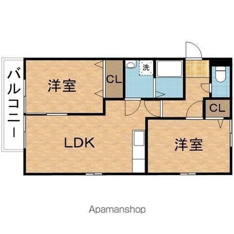 レトア千鳥C(2LDK/2階)の間取り写真
