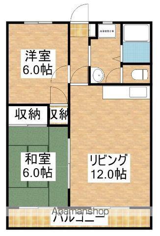 シャルマンK(2LDK/3階)の間取り写真