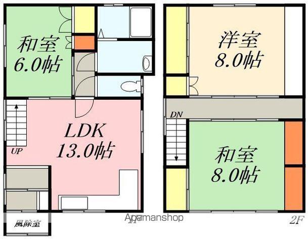 函館本線 南小樽駅 徒歩14分 2階建 築63年(3LDK)の間取り写真