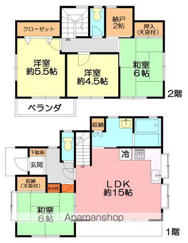 横浜市ブルーライン 立場駅 徒歩15分 2階建 築31年(4LDK)の間取り写真