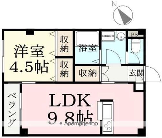 MAJOMAJO(1LDK/3階)の間取り写真