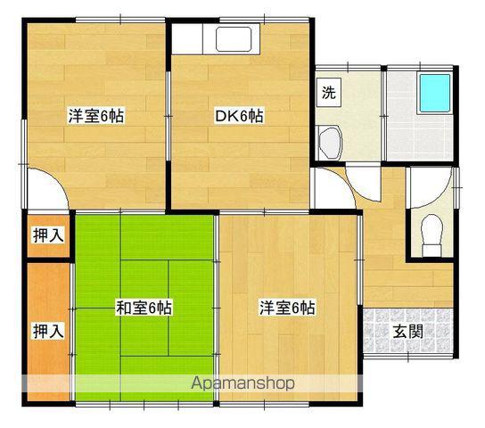 日豊本線 都城駅 バス乗車時間：5分 吉尾停バス停で下車 徒歩2分 1階建 築109年(3DK)の間取り写真