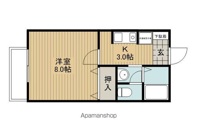 サン21F(1K/1階)の間取り写真