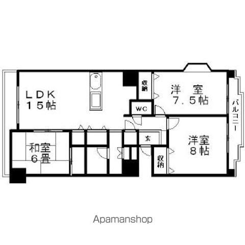 レイヴェルⅢ(3LDK/2階)の間取り写真