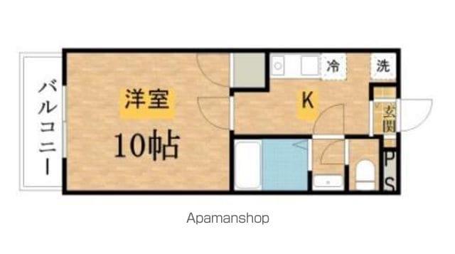 マリーン ホームズ(1K/3階)の間取り写真