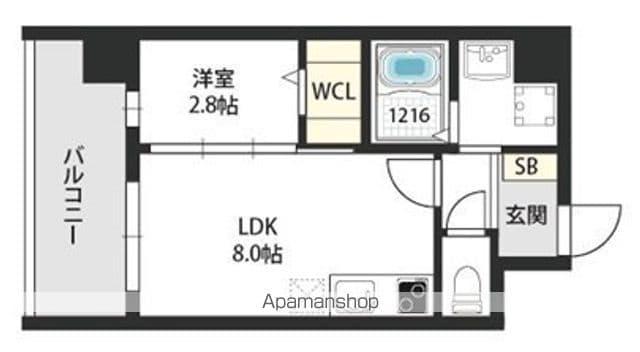 グラース神野(1LDK/7階)の間取り写真