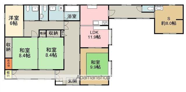 東北本線 岩沼駅 徒歩18分 1階建 築22年(4SLDK)の間取り写真