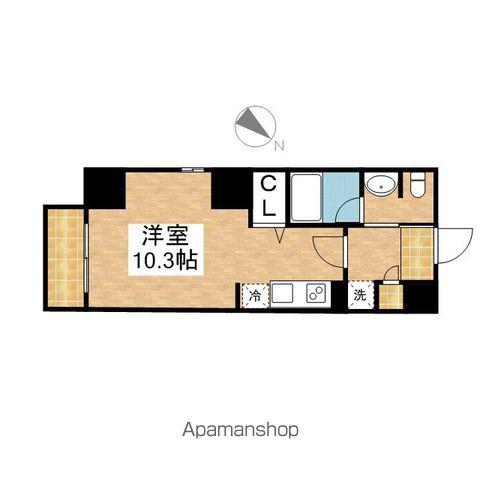 YZ KIMABULI(1K/10階)の間取り写真