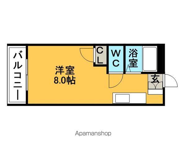 コーポラスK(ワンルーム/1階)の間取り写真