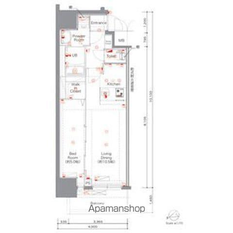 MAXIV名古屋上前津(1LDK/15階)の間取り写真