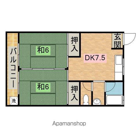 メゾン学園(2DK/1階)の間取り写真