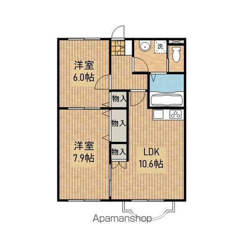 ライフステージ コーワ(2LDK/2階)の間取り写真