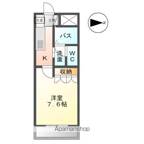 アグレストⅡ(1K/3階)の間取り写真