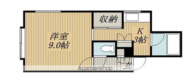 ウエストタウン曙(1K/1階)の間取り写真
