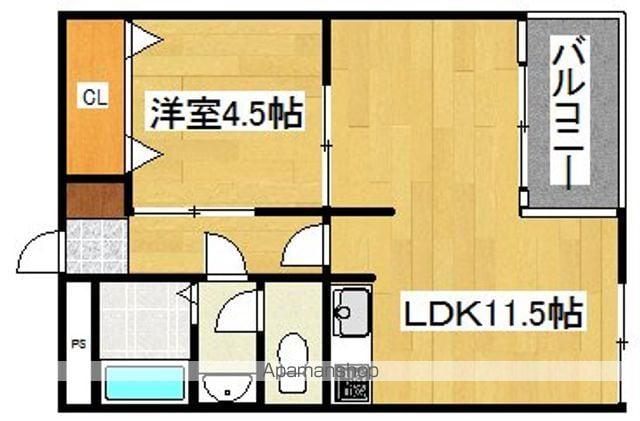 シティハイツ沢之町公園(1LDK/2階)の間取り写真