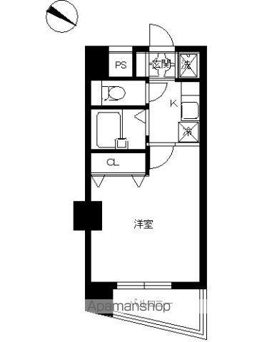 スカイコート後楽園壱番館(1K/10階)の間取り写真