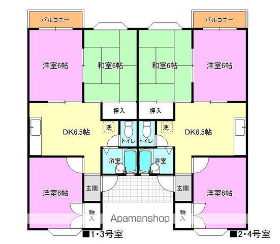 シュポール(3DK/1階)の間取り写真
