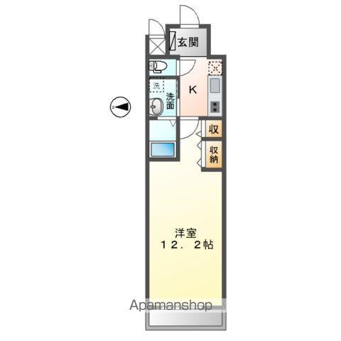 ストーン フィールド(1K/1階)の間取り写真