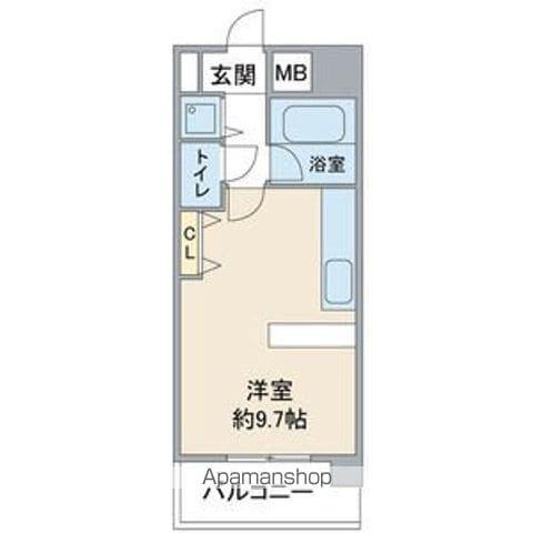 パルテンツァ(ワンルーム/3階)の間取り写真