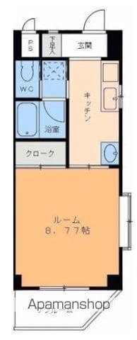 アミスタッド本町(1DK/5階)の間取り写真