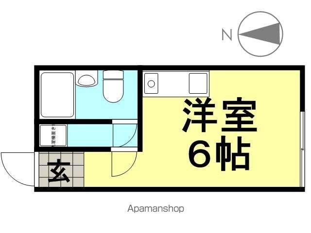 杭瀬ハイツ(ワンルーム/2階)の間取り写真