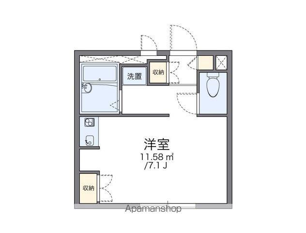 レオパレスジュネス(1K/2階)の間取り写真