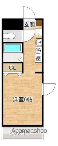 大保ハイツ(ワンルーム/4階)の間取り写真