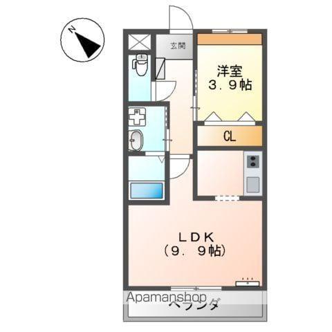 プラネートOKAZAKI(1LDK/2階)の間取り写真