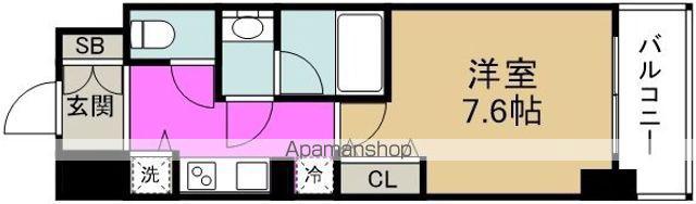 ミラージュパレス大阪ドームPROSPER(1K/8階)の間取り写真