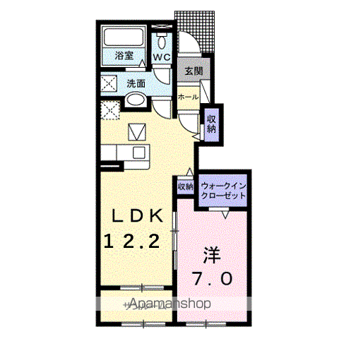 クールメゾン江原(1LDK/1階)の間取り写真