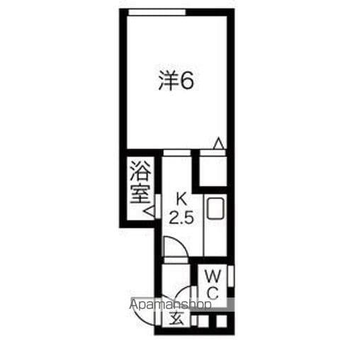 プラザイン福住A(1K/2階)の間取り写真