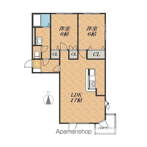 JOY HOUSE(2LDK/1階)の間取り写真