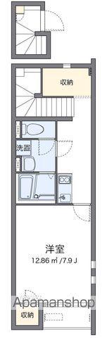 クレイノグレイス上津Ⅲ(1K/2階)の間取り写真