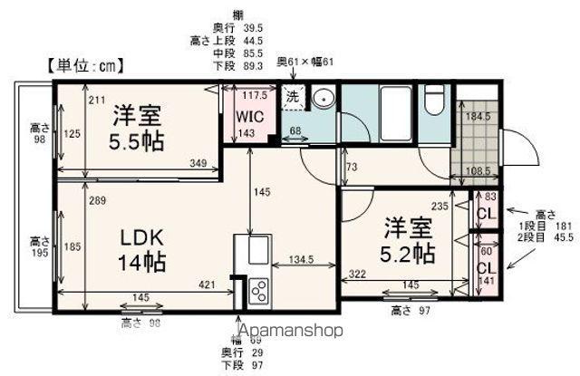 DEAR COURT(2LDK/1階)の間取り写真