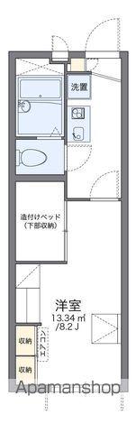 レオパレスモリヤA(1K/2階)の間取り写真