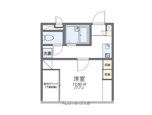 レオパレス西米野(1K/1階)の間取り写真