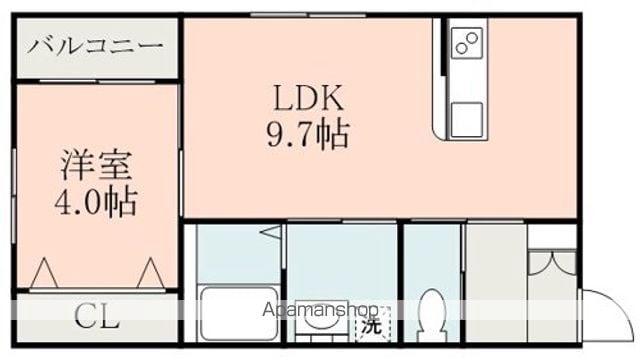 ラ・ポルテ嘉島(1LDK/1階)の間取り写真