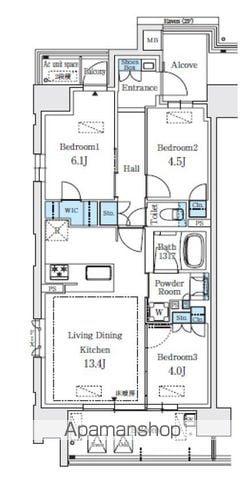 GRANPASEO丸の内(3LDK/3階)の間取り写真