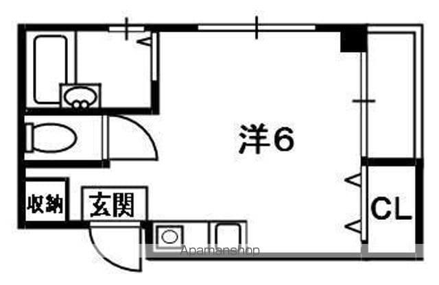 サンロード有馬(ワンルーム/4階)の間取り写真