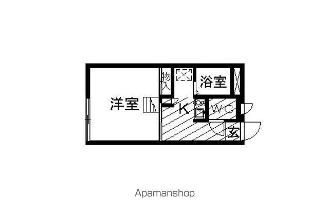 レオパレスドリーミーちの(1K/1階)の間取り写真