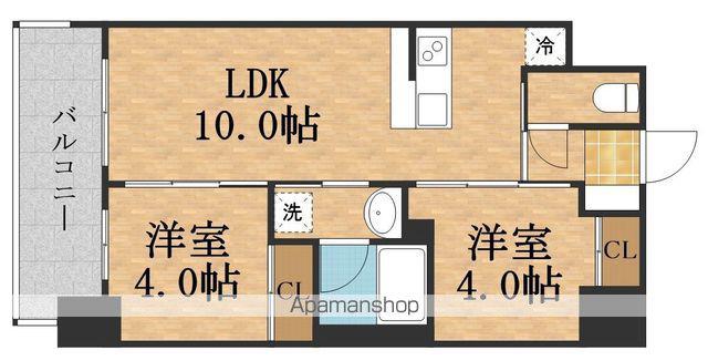 SERENITE FRANC SHIN-OSAKA(2LDK/3階)の間取り写真