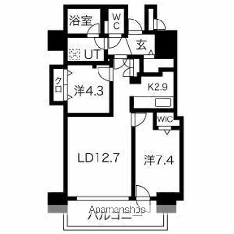 プレミスト札幌ターミナルタワー(2LDK/10階)の間取り写真