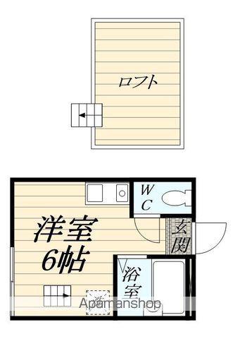 ユナイト東寺尾カシージャスの杜(ワンルーム/2階)の間取り写真