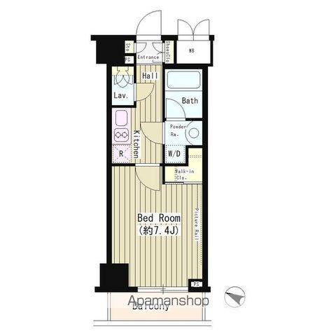 N35 イースト(1K/8階)の間取り写真